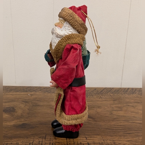 Vtg Clothtique Santa Christmas Ornament Figurine Father Christmas Saint Nicholas - Picture 6 of 10